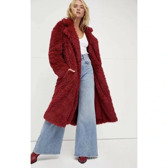 Free People Evys Faux Fur Coat - Picture 1 of 3